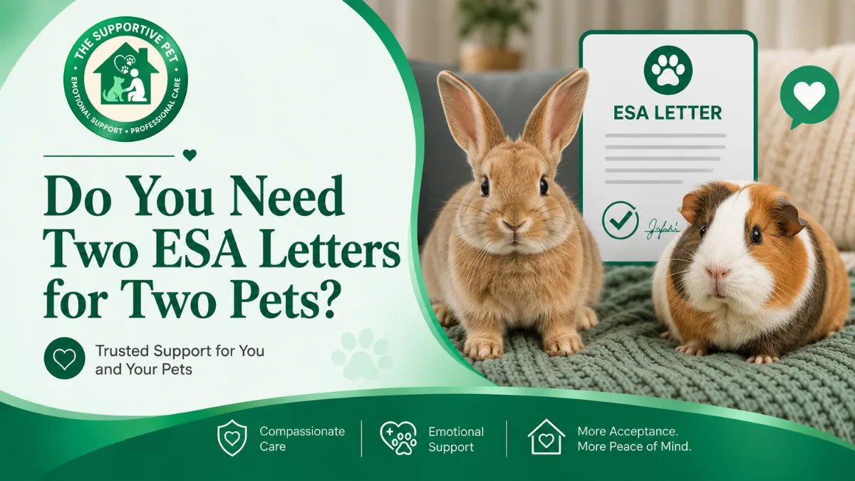 Do You Need Two ESA Letters for Two Pets? (2026 Guide)
