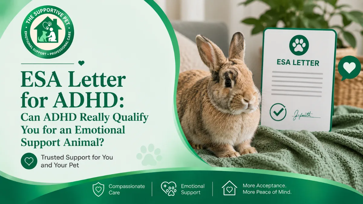 ESA Letter for ADHD Diagnosis Holders