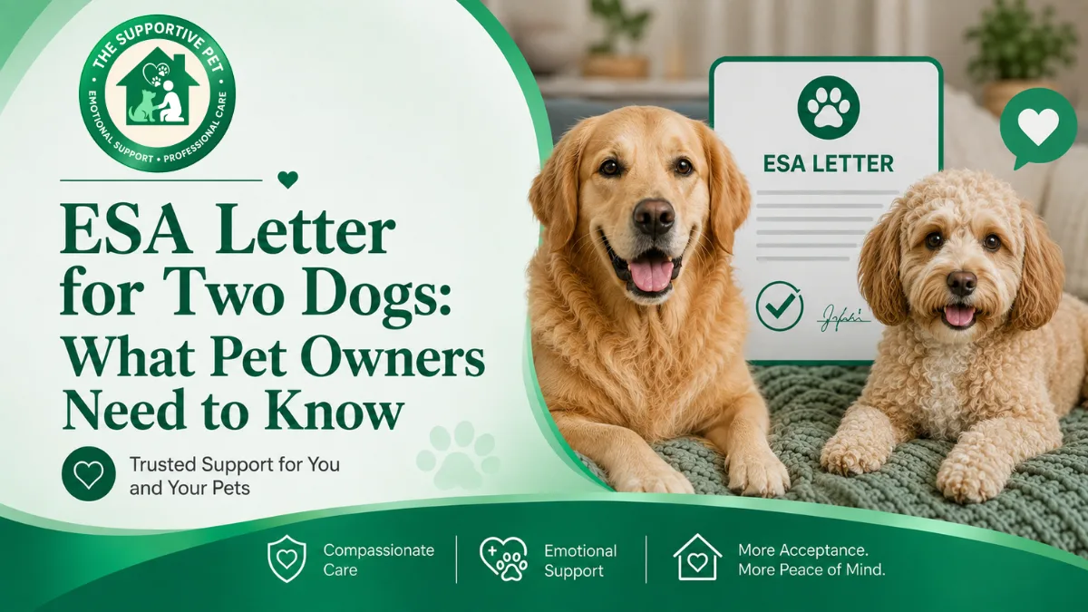 ESA Letter for Two Dogs: What Pet Owners Need to Know