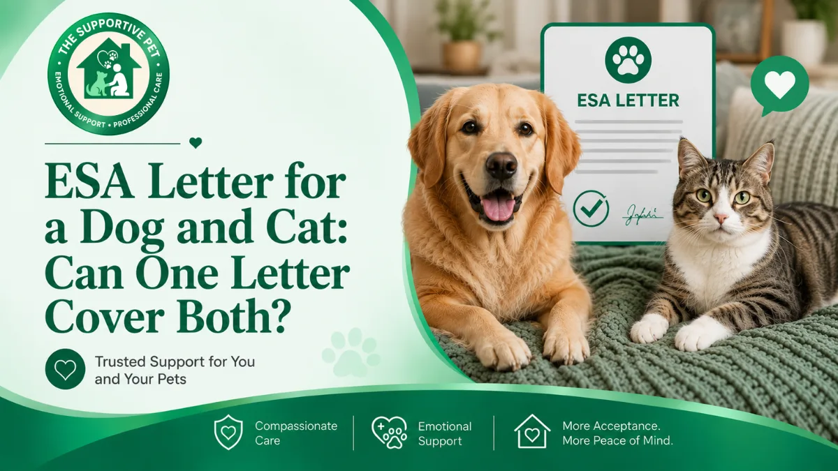 ESA Letter for a Dog and Cat: Can One Letter Cover Both?