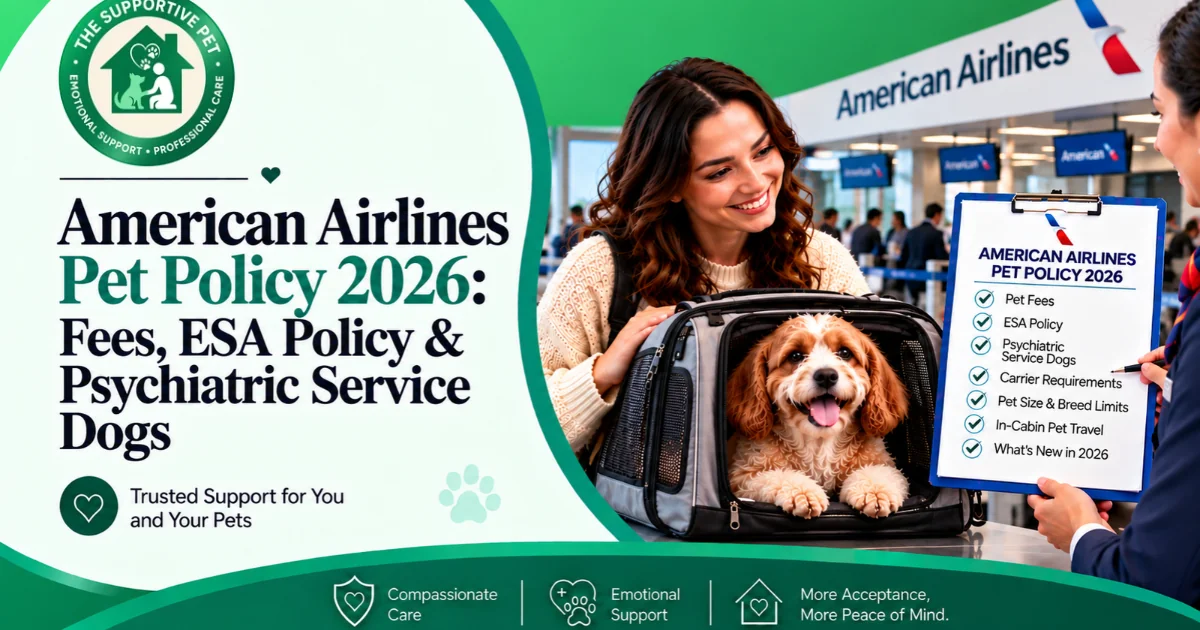 American Airlines Pet Policy 2026: Fees, ESA Policy & Psychiatric Service Dogs