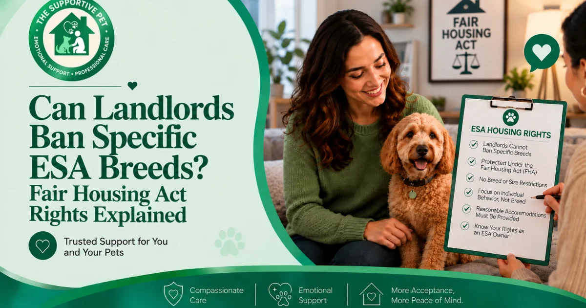 Can Landlords Ban Specific ESA Breeds? Fair Housing Act Rights Explained