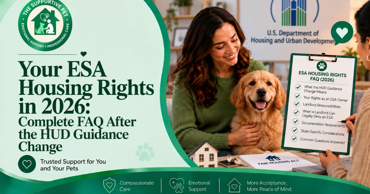 Your ESA Housing Rights in 2026: Complete FAQ After the HUD Guidance Change
