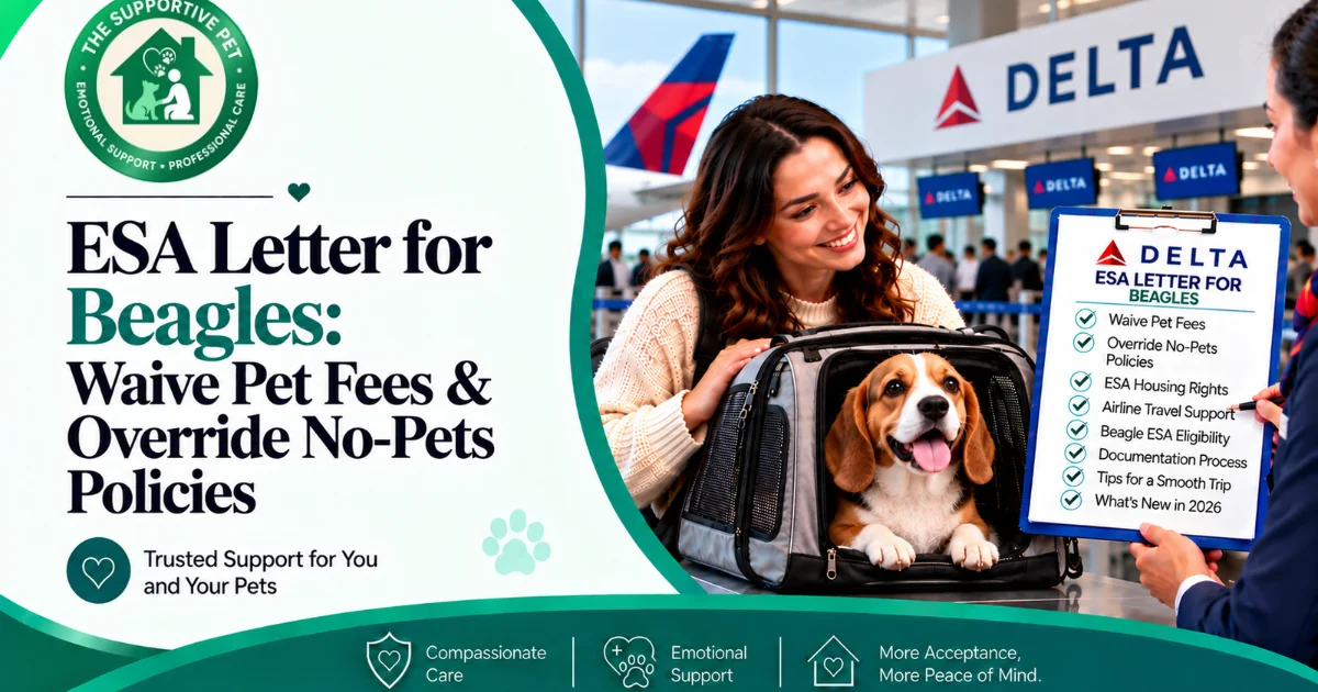 ESA Letter for Beagles: Waive Pet Fees & Request a No-Pets Exemption