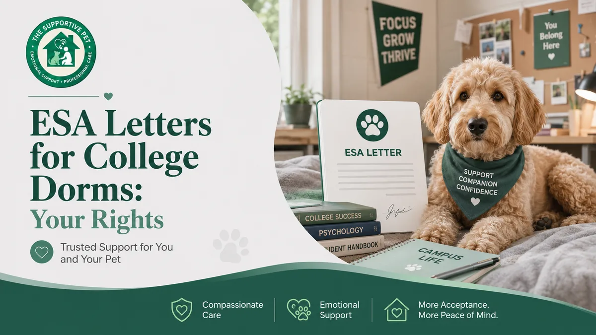 ESA Letters for College Dorms: Your Rights