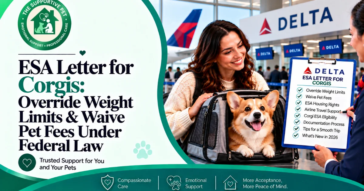 ESA Letter for Corgis: Request a Weight Limit Exemption & Waive Pet Fees Under Federal Law