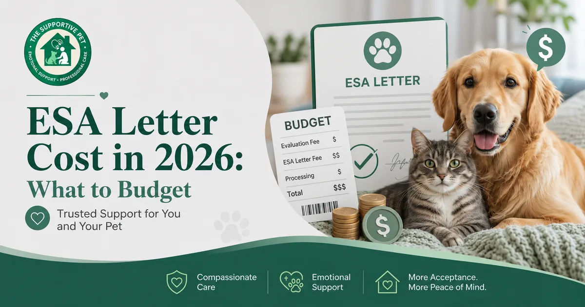 ESA Letter Cost in 2026: What to Budget