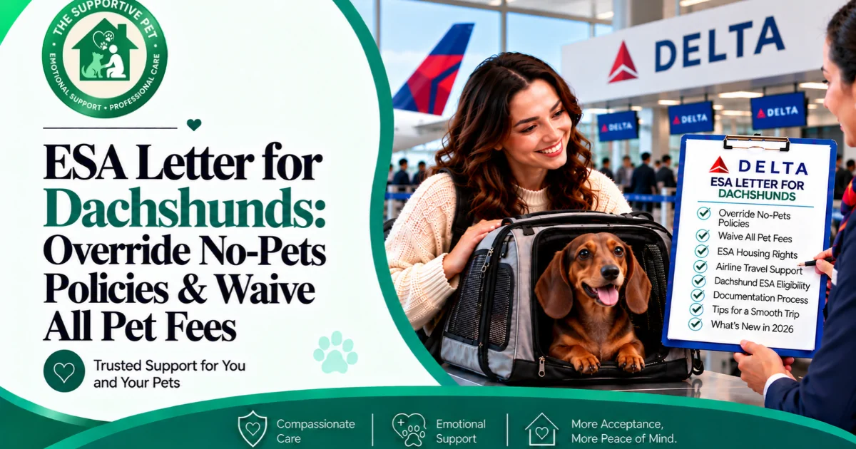 ESA Letter for Dachshunds: Request a No-Pets Exemption & Waive Pet Fees