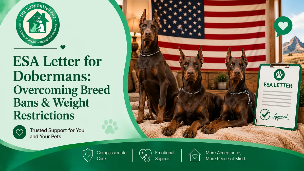 ESA Letter for Dobermans: Overcoming Breed Bans & Weight Restrictions