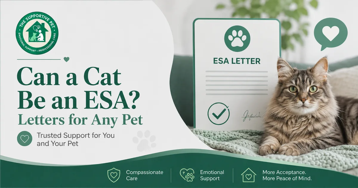 Can a Cat Be an ESA? Letters for Any Pet