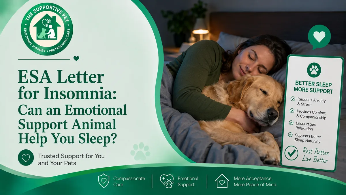 ESA Letter for Insomnia: Can an Emotional Support Animal Help You Sleep?