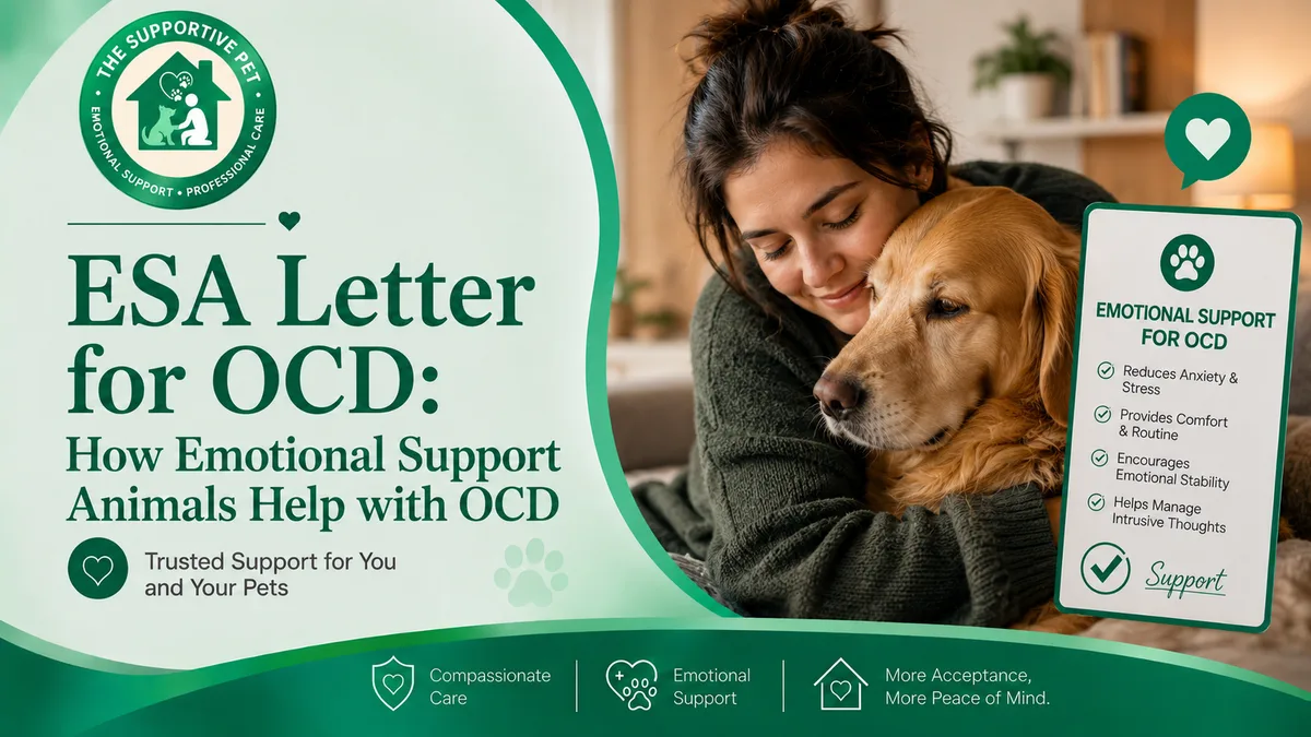 ESA Letter for OCD: How Emotional Support Animals Help with OCD