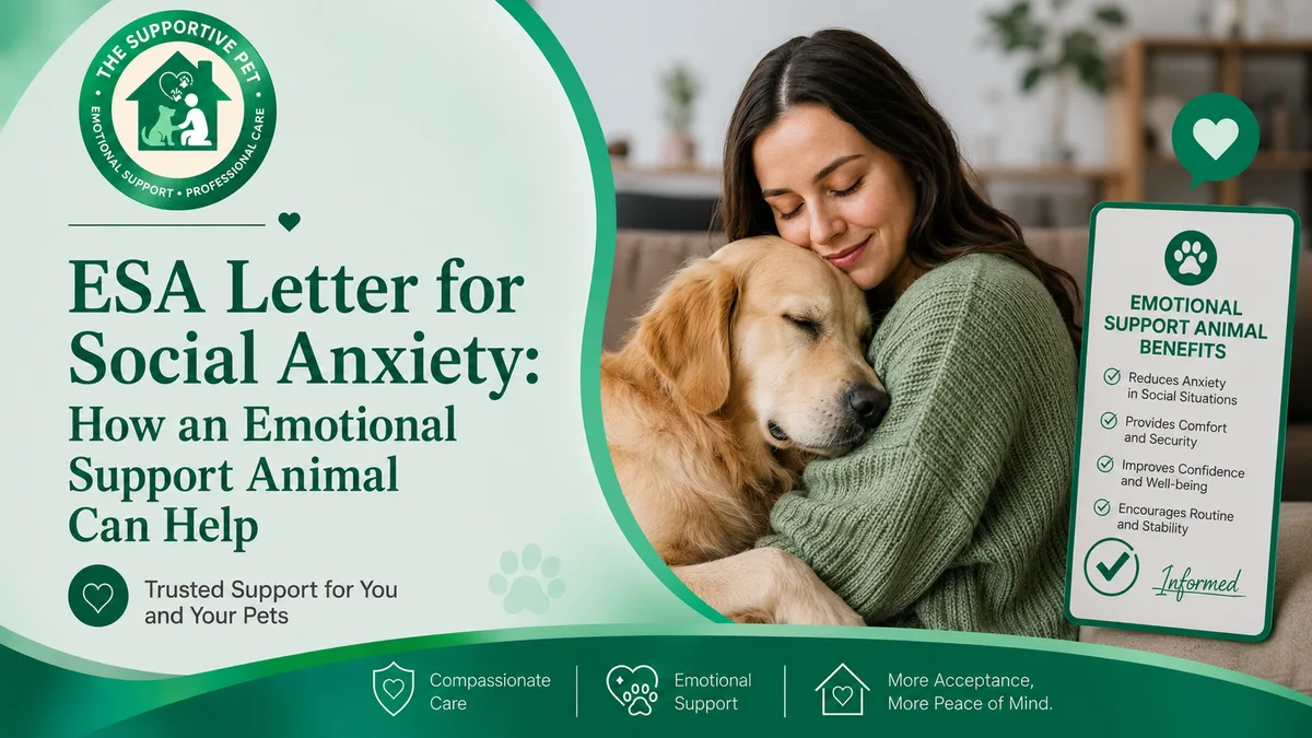 ESA Letter for Social Anxiety: How an Emotional Support Animal Can Help