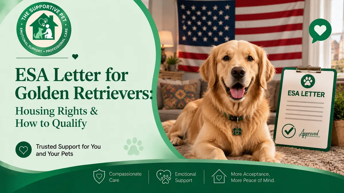 ESA Letter for Golden Retrievers: Housing Rights & How to Qualify