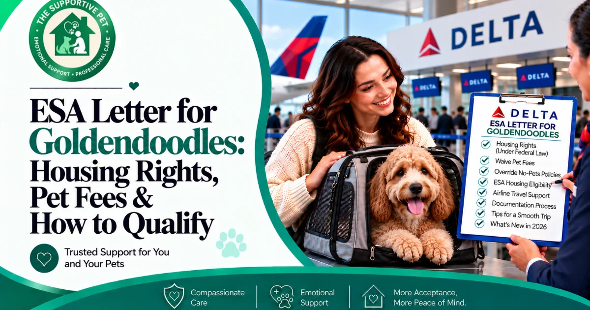 ESA Letter for Goldendoodles: Housing Rights, Pet Fees & How to Qualify