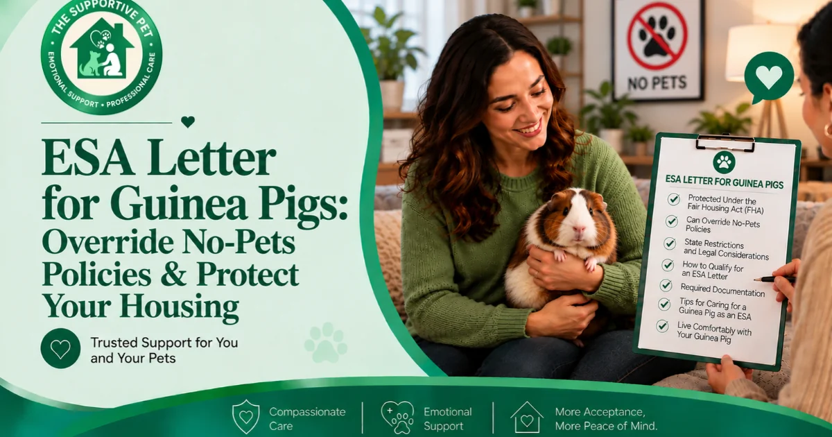 ESA Letter for Guinea Pigs: Request a No-Pets Exemption & Protect Your Housing