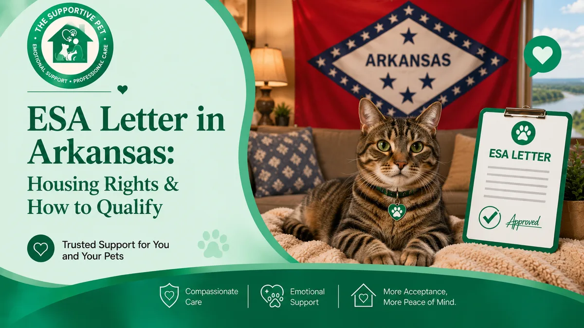 ESA Letter in Arkansas: Housing Rights & How to Qualify