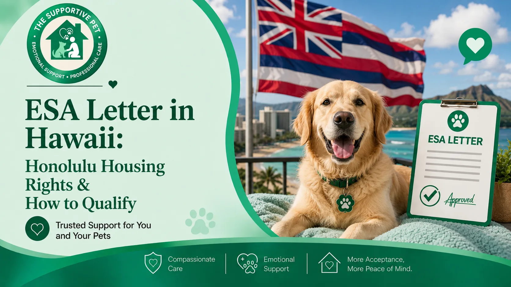 ESA Letter in Hawaii: Honolulu Housing Rights & How to Qualify