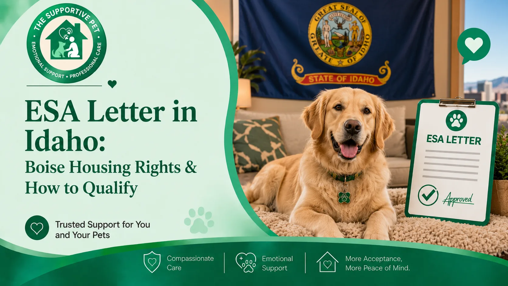 ESA Letter in Idaho: Boise Housing Rights & How to Qualify