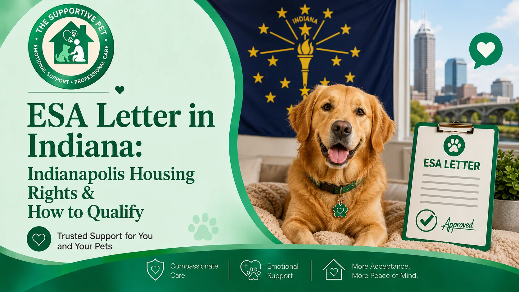 ESA Letter in Indiana: Indianapolis Housing Rights & How to Qualify