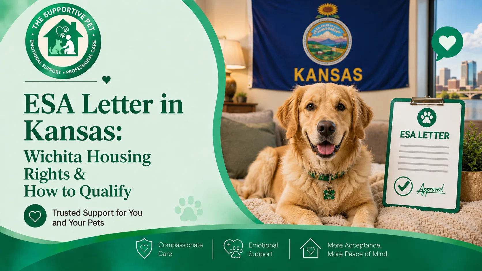 ESA Letter in Kansas: Wichita Housing Rights & How to Qualify