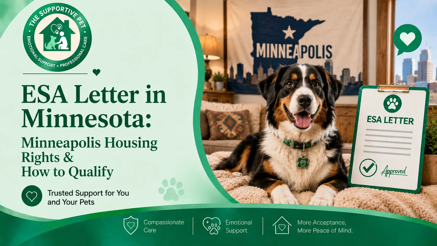 ESA Letter in Minnesota: Minneapolis Housing Rights & How to Qualify