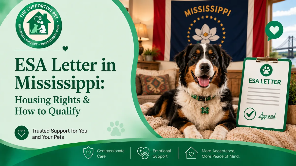 ESA Letter in Mississippi: Housing Rights & How to Qualify