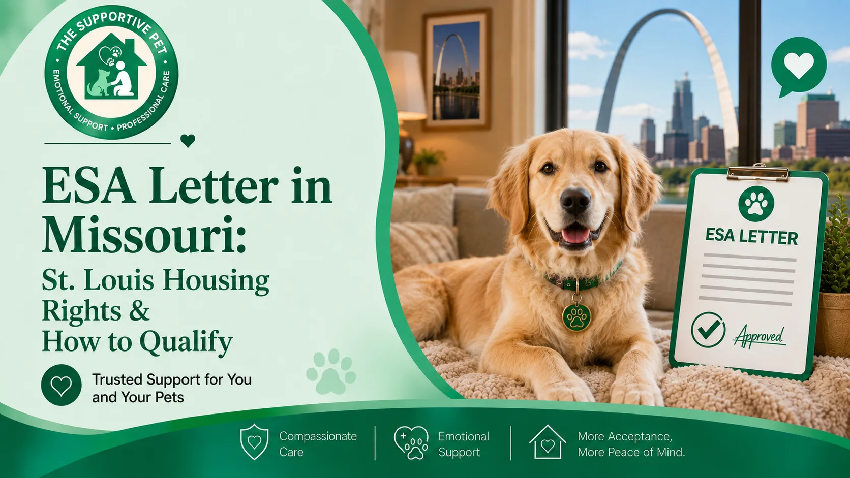 ESA Letter in Missouri: St. Louis Housing Rights & How to Qualify