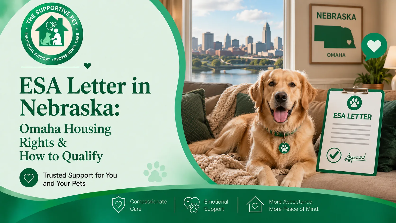 ESA Letter in Nebraska: Omaha Housing Rights & How to Qualify