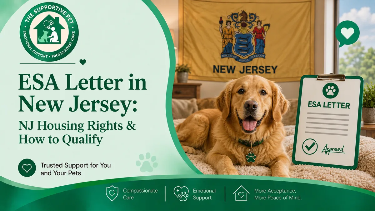 ESA Letter in New Jersey: NJ Housing Rights & How to Qualify