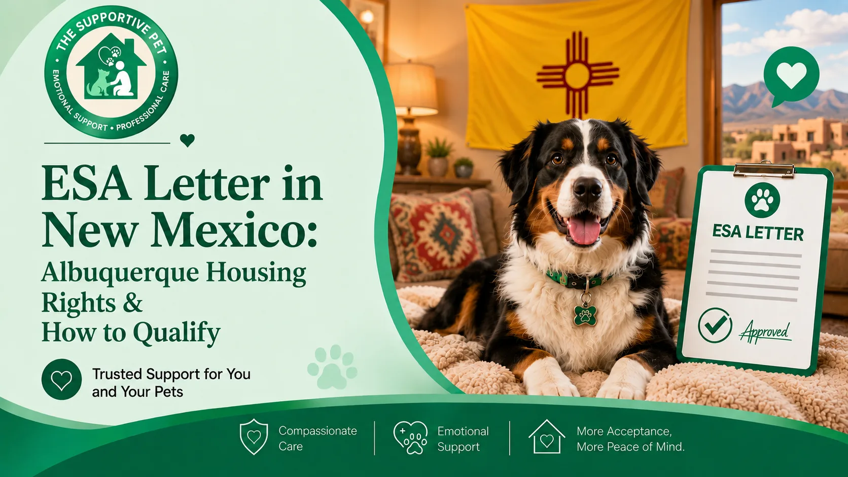 ESA Letter in New Mexico: Albuquerque Housing Rights & How to Qualify