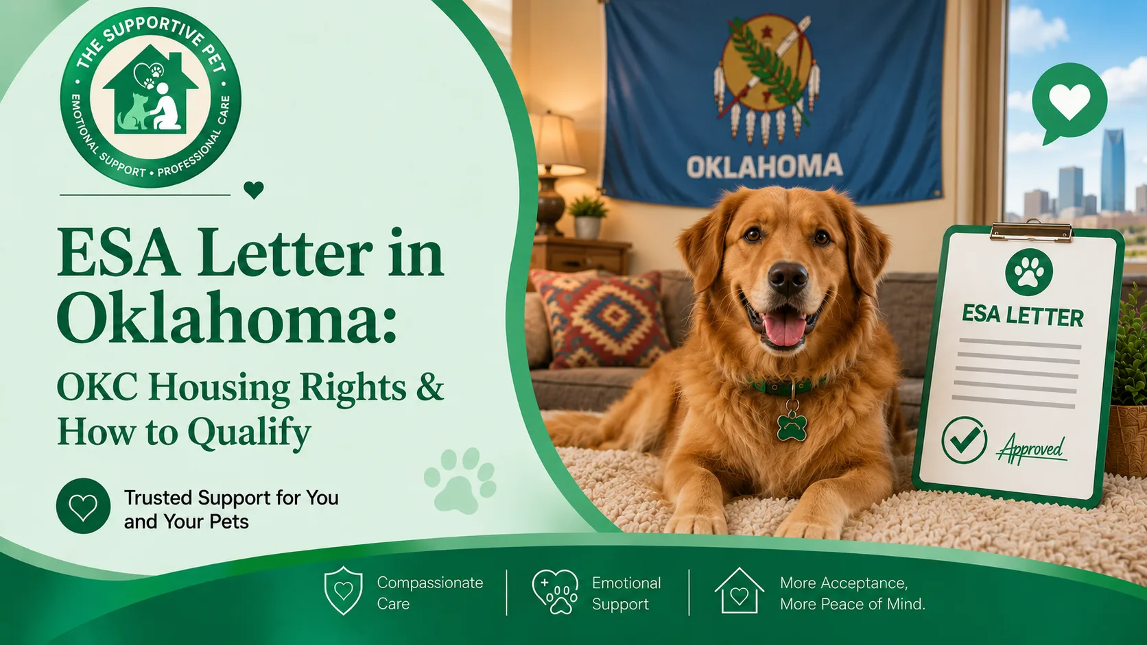 ESA Letter in Oklahoma: OKC Housing Rights & How to Qualify
