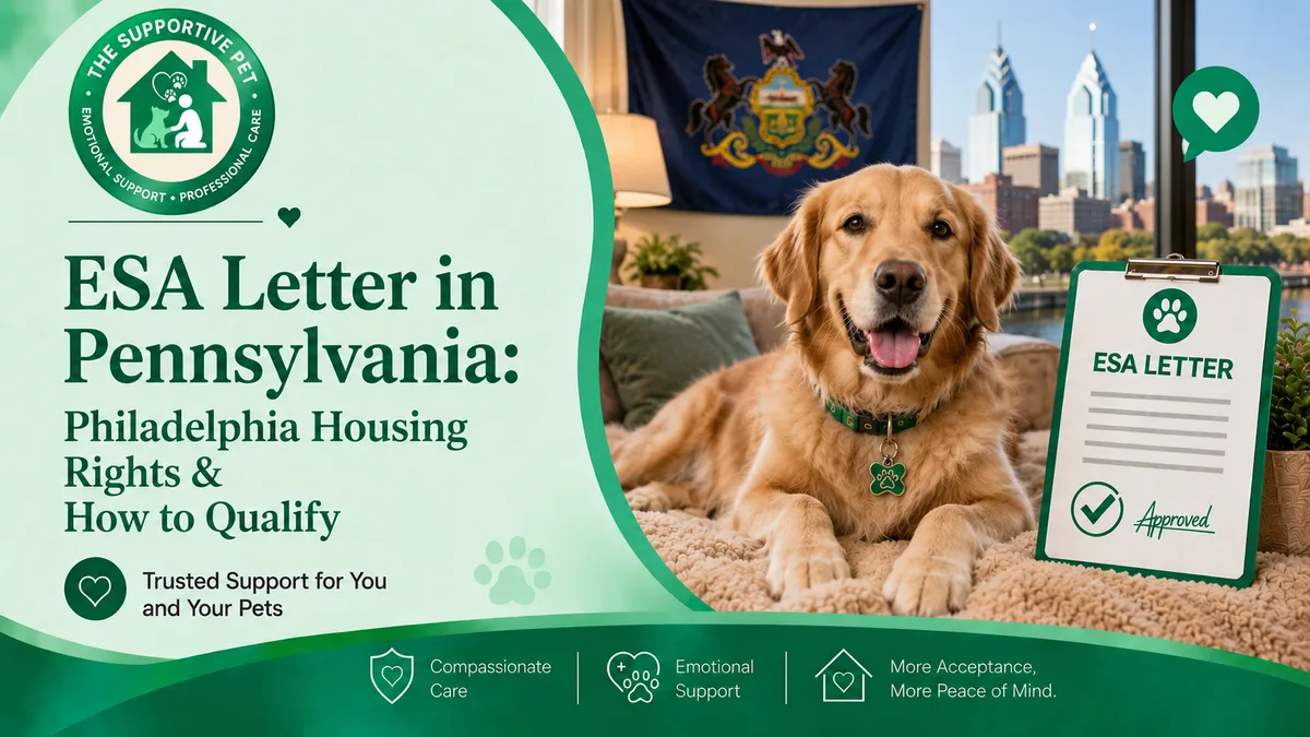 ESA Letter in Pennsylvania: Philadelphia Housing Rights & How to Qualify