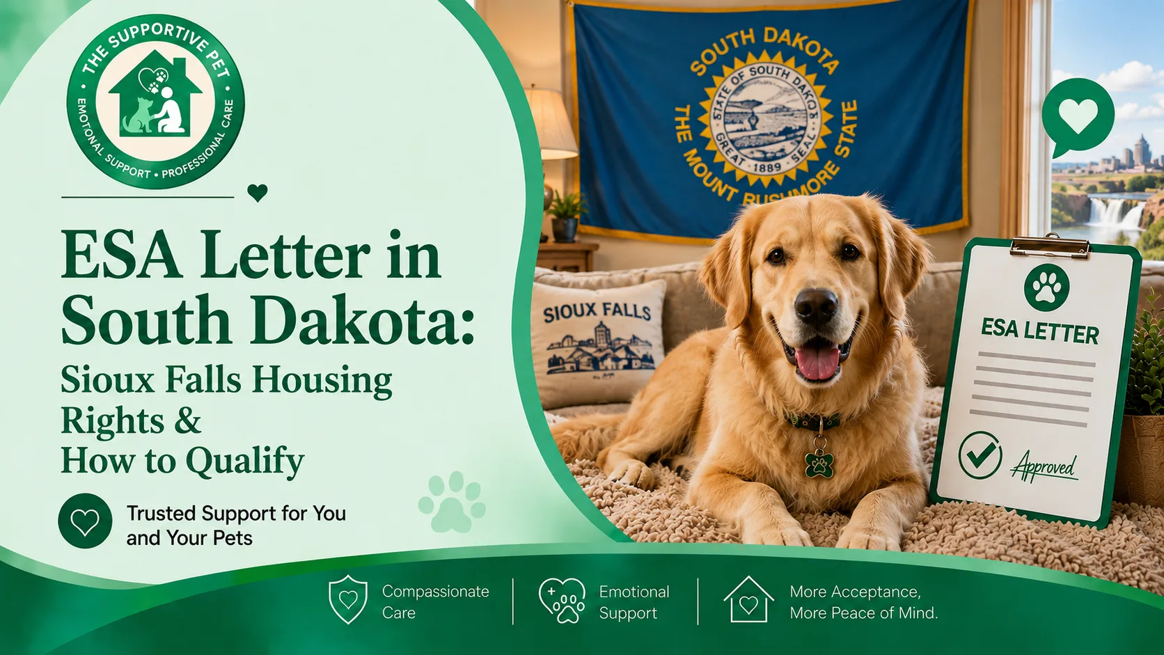 ESA Letter in South Dakota: Sioux Falls Housing Rights & How to Qualify
