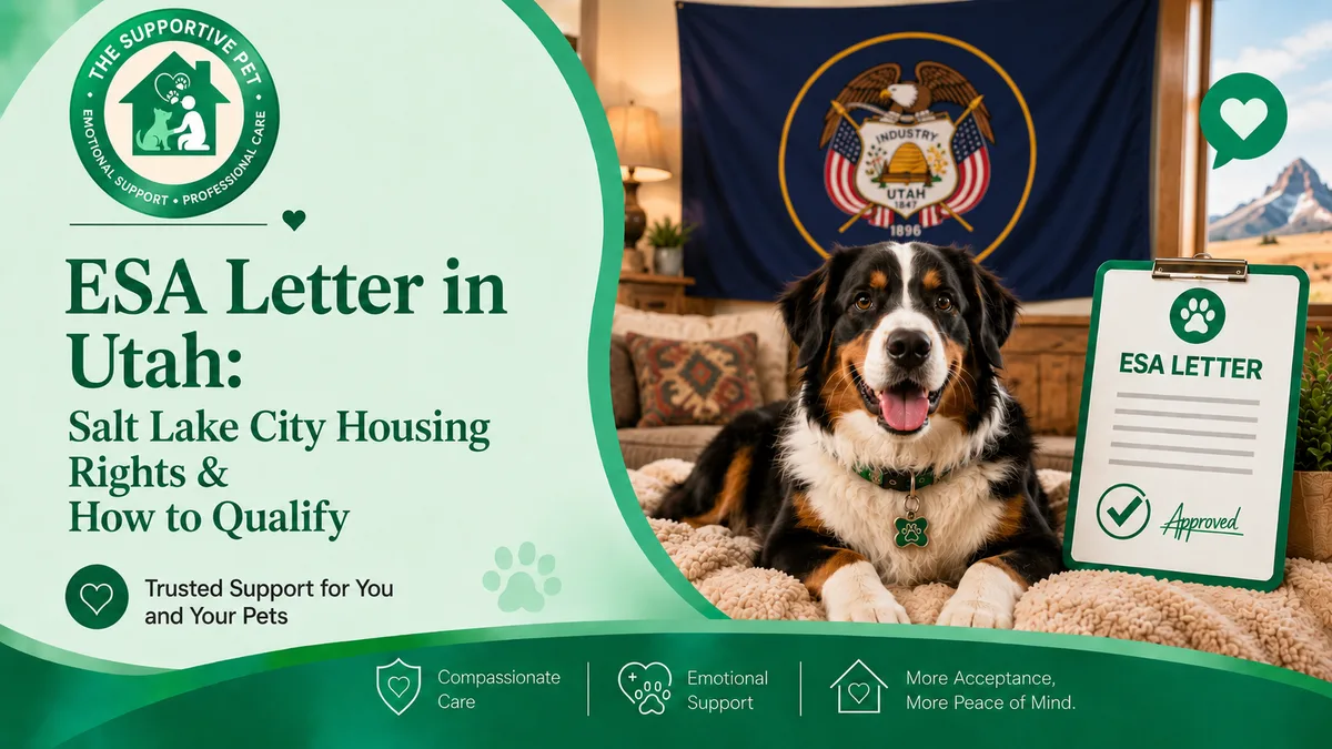 ESA Letter in Utah: Salt Lake City Housing Rights & How to Qualify
