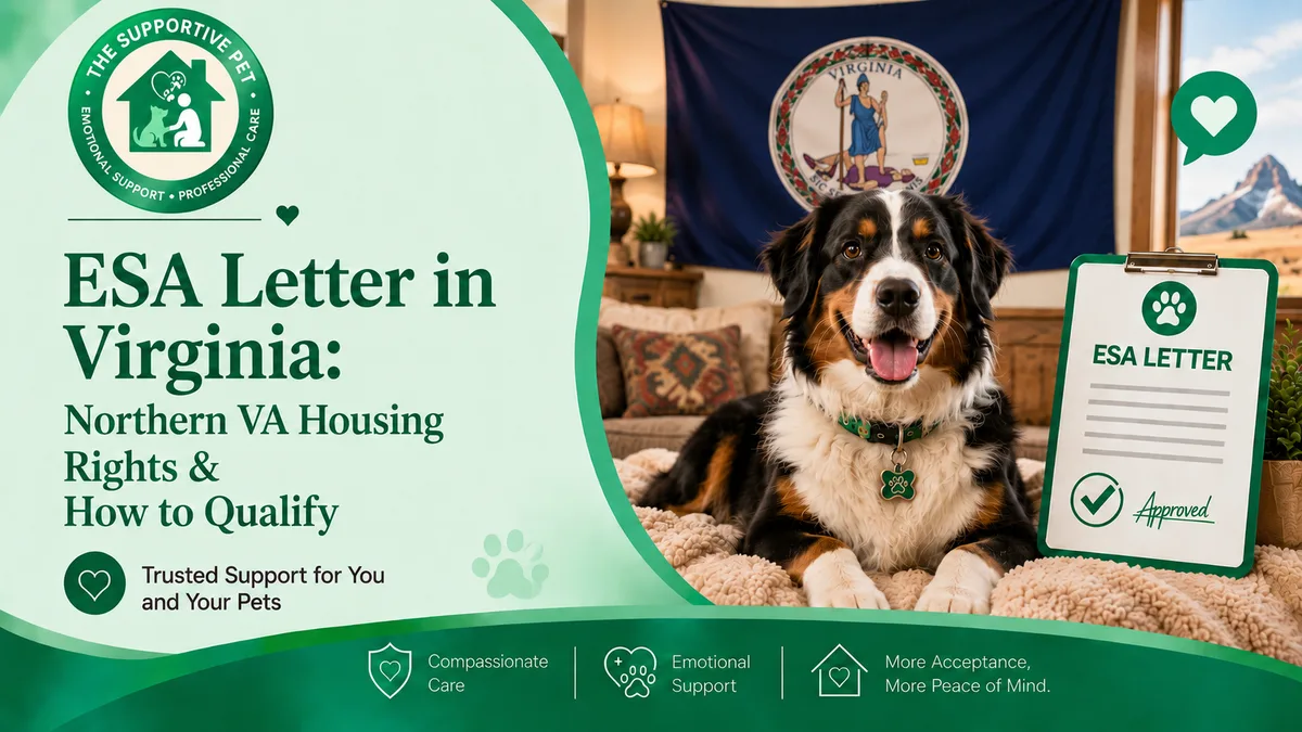 ESA Letter in Virginia: Northern VA Housing Rights & How to Qualify