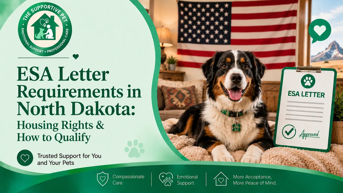 ESA Letter Requirements in North Dakota: Housing Rights & How to Qualify
