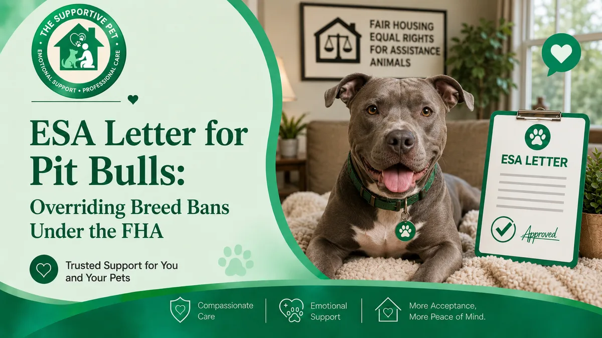 ESA Letter for Pit Bulls: Overriding Breed Bans Under the FHA