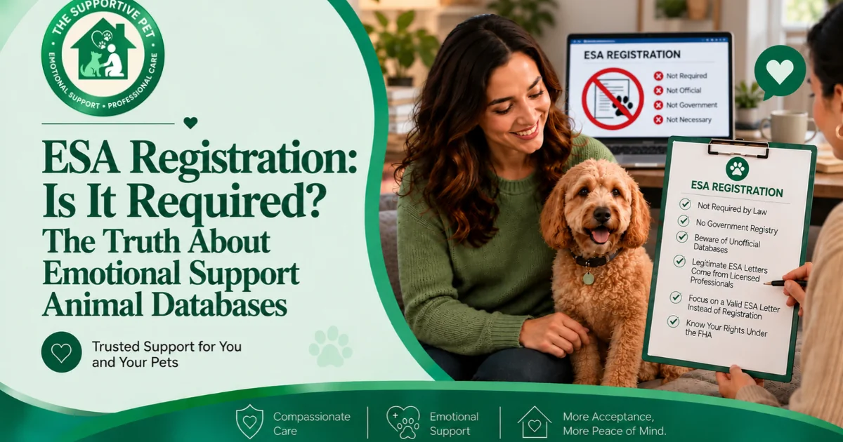 ESA Registration: Is It Required? The Truth About Emotional Support Animal Databases