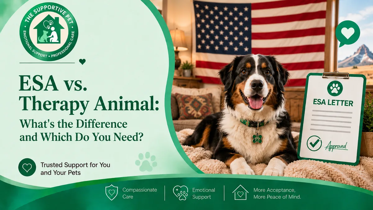 ESA vs. Therapy Animal: What's the Difference and Which Do You Need?