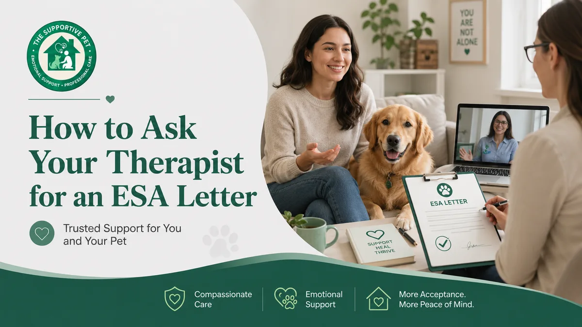 How to Ask Your Therapist for an ESA Letter