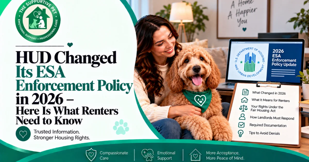 HUD Changed Its ESA Enforcement Policy in 2026 - Here Is What Renters Need to Know