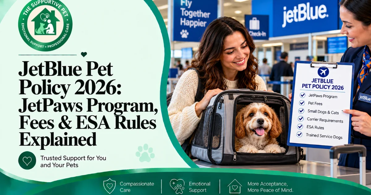 JetBlue Pet Policy 2026: JetPaws Program, Fees & ESA Rules Explained