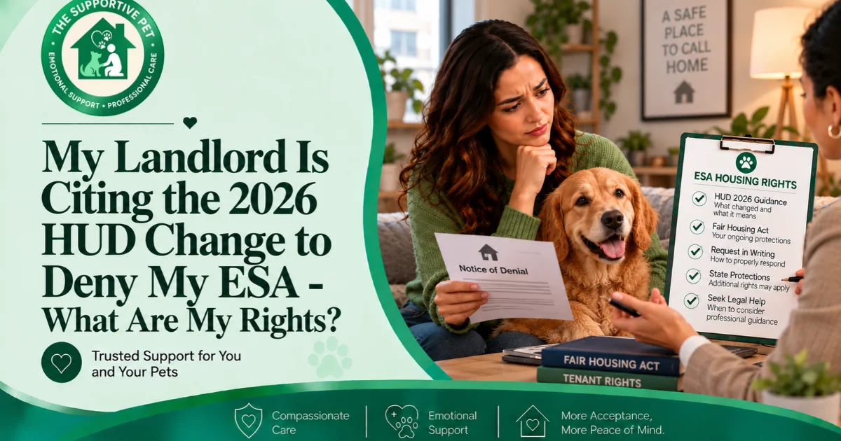 My Landlord Is Citing the 2026 HUD Change to Deny My ESA - What Are My Rights?