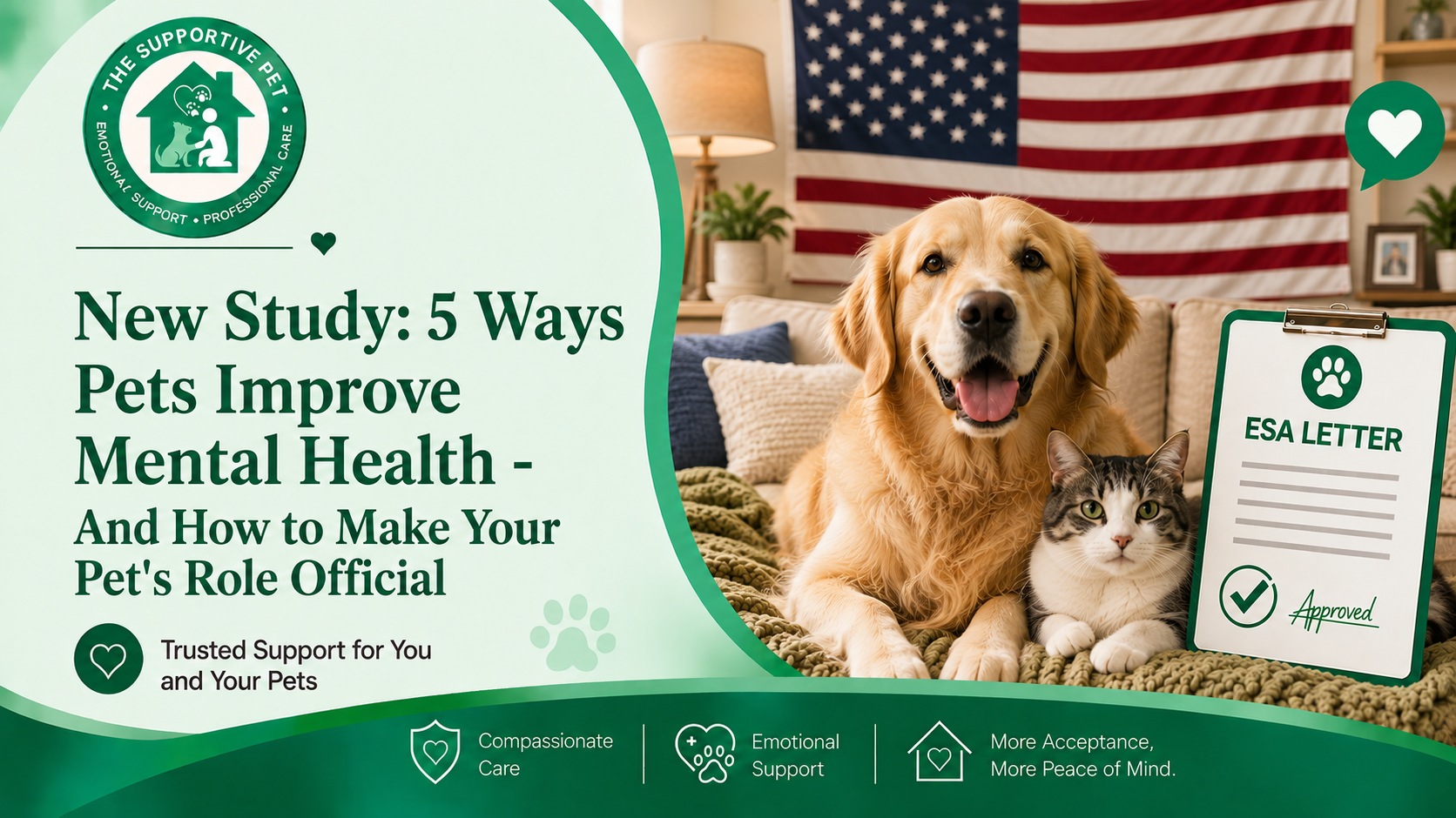 New Study: 5 Ways Pets Improve Mental Health - And How to Make Your Pet's Role Official