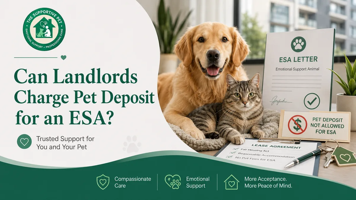Can Landlords Charge Pet Deposit for an ESA?