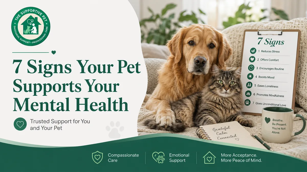 7 Signs Your Pet Supports Your Mental Health