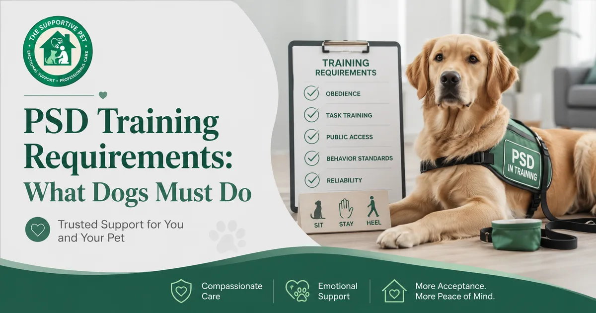 PSD Training Requirements: What Dogs Must Do