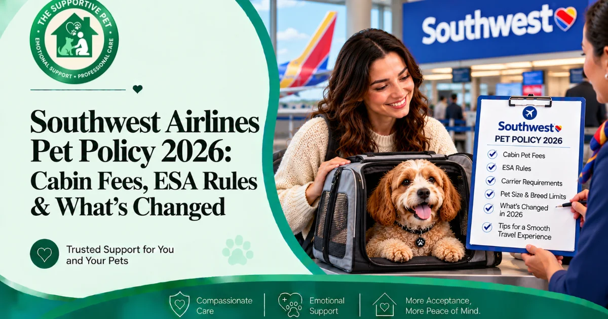 Southwest Airlines Pet Policy 2026: Cabin Fees, ESA Rules & What's Changed
