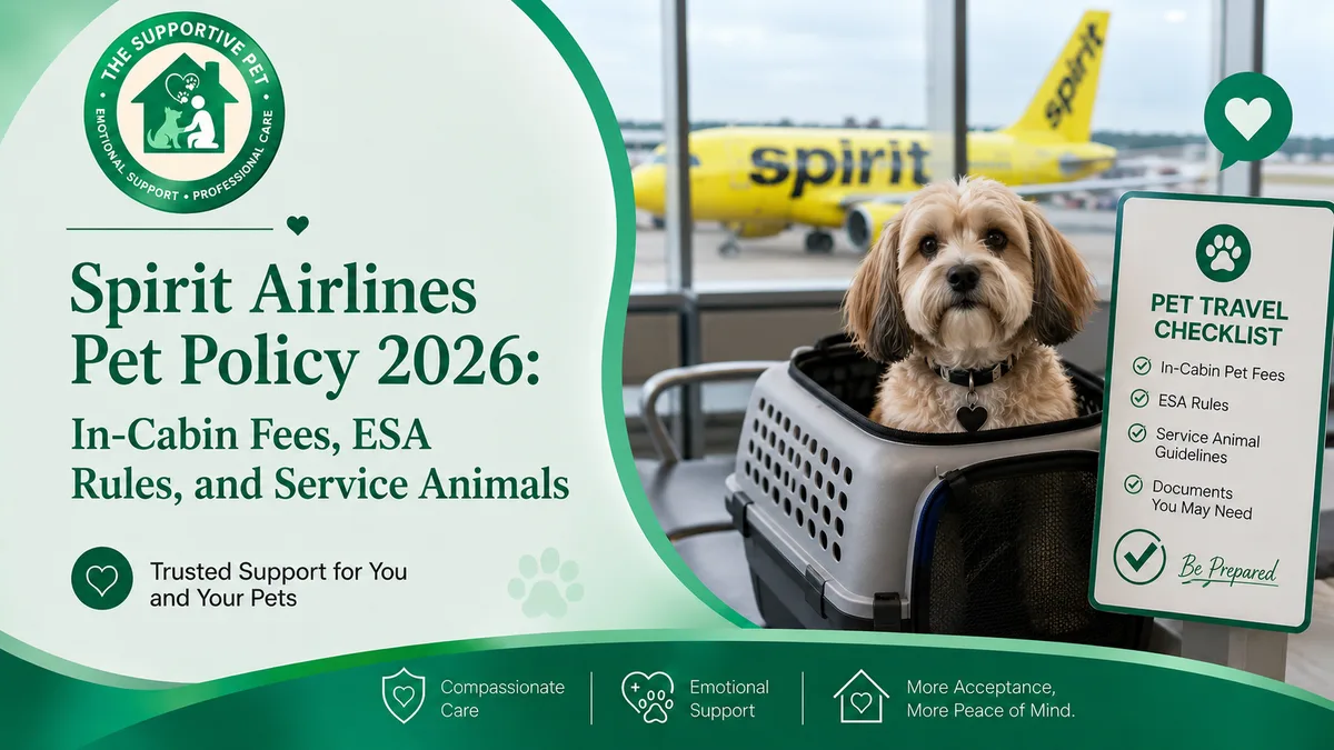 Spirit Airlines Pet Policy 2026: In-Cabin Fees, ESA Rules, and Service Animals